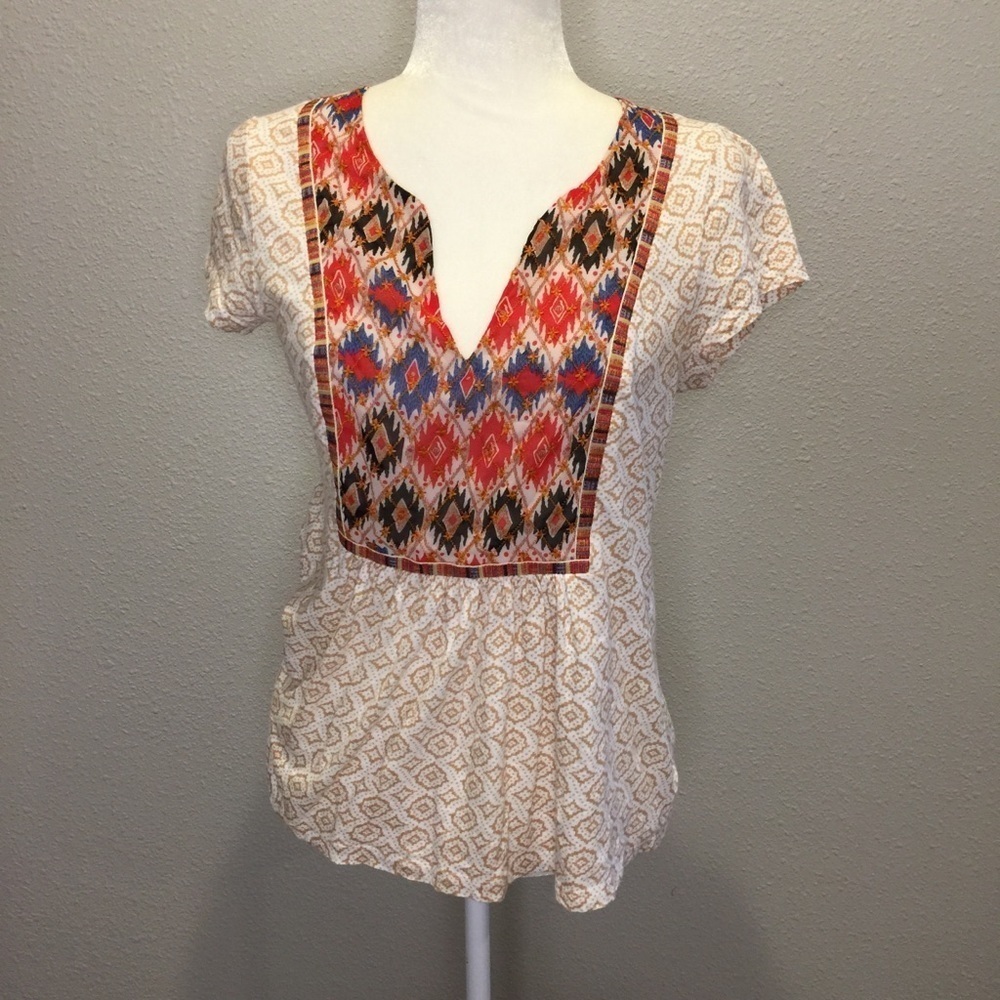 Anthropologie Akemi + Kin Honey Valley V-Neck Top